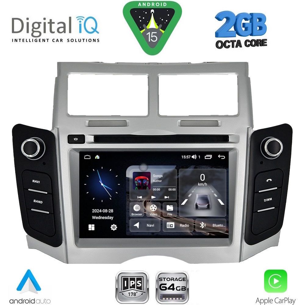 DIGITAL IQ BLE 329_CPA (7" DECK) MULTIMEDIA SYSTEM for TOYOTA YARIS mod. 2006-2011