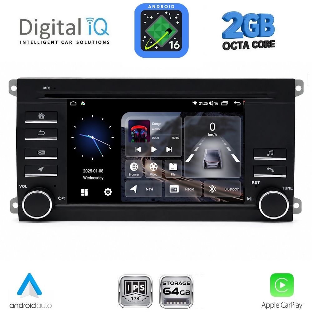 DIGITAL IQ BLE 343_CPA (7" DECK) MULTIMEDIA SYSTEM for PORSCHE CAYENNE mod. 2002-2011