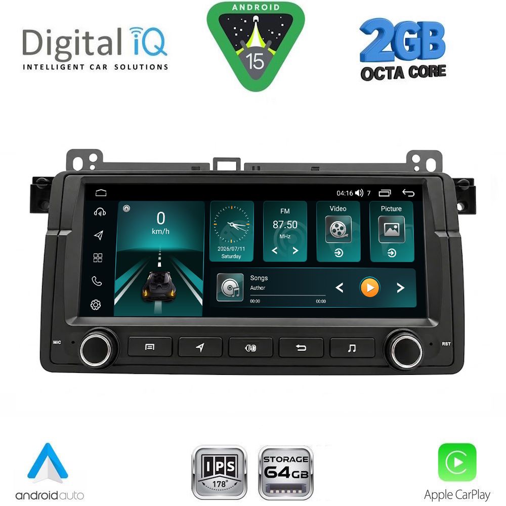 DIGITAL IQ BLE 353_CPA (7" DECK) MULTIMEDIA SYSTEM for BMW E46 mod. 1998-2005 DIGITAL IQ BLE 353_CPA (7" DECK) MULTIMEDIA SYSTEM for BMW E46 mod. 1998-2005