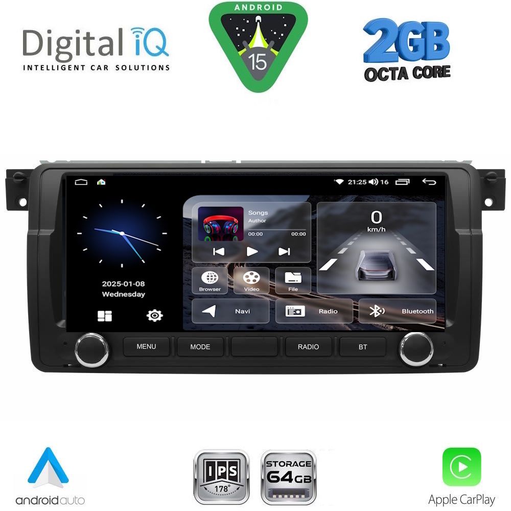 DIGITAL IQ BLE 353_CPA (7" DECK) MULTIMEDIA SYSTEM for BMW E46 mod. 1998-2005