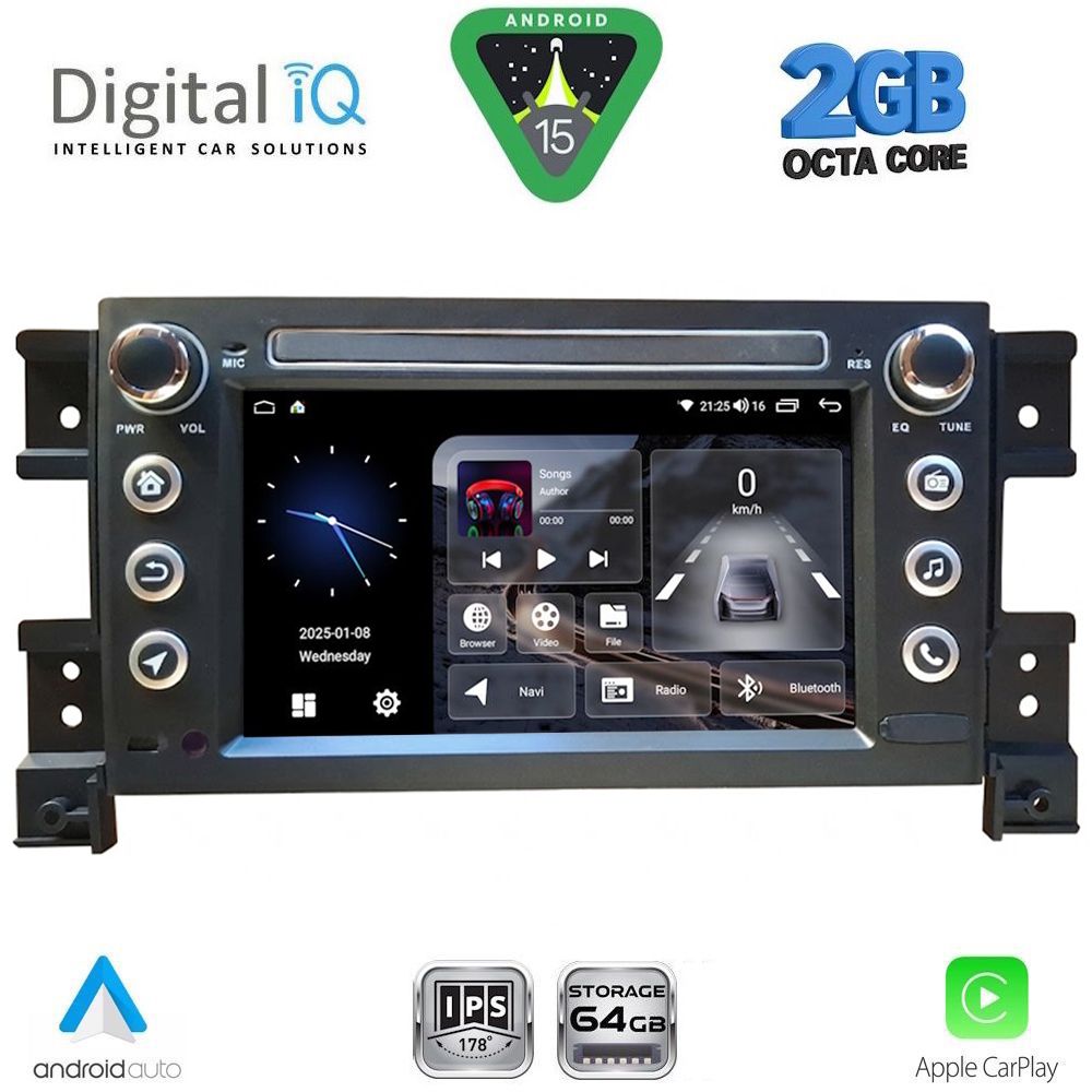 DIGITAL IQ BLE 354_CPA (7" DECK) MULTIMEDIA OEM for SUZUKI GRAND VITARA mod. 2005-2015 DIGITAL IQ BLE 354_CPA (7" DECK) MULTIMEDIA OEM for SUZUKI GRAND VITARA mod. 2005-2015