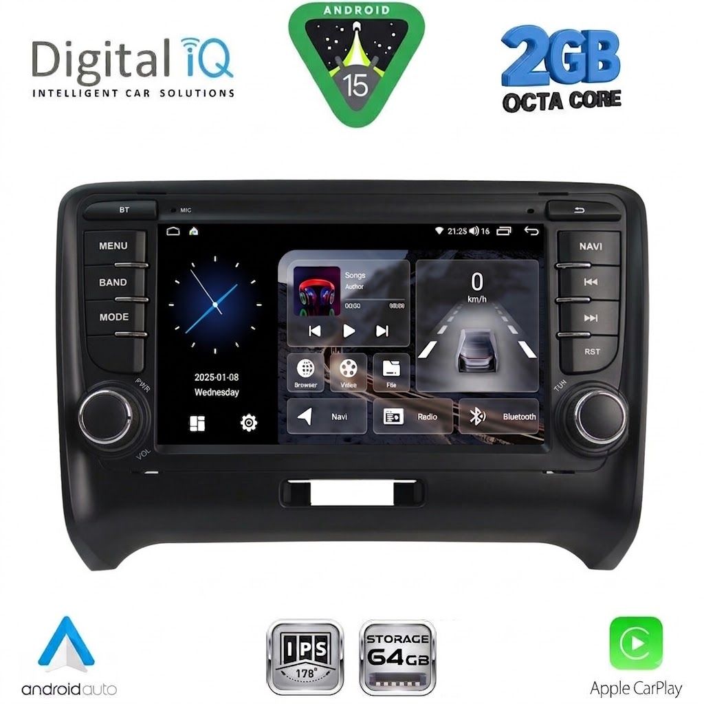 DIGITAL IQ BLE 378_CPA (7" DECK) MULTIMEDIA SYSTEM for AUDI ΤΤ mod. 2007-2015 DIGITAL IQ BLE 378_CPA (7" DECK) MULTIMEDIA SYSTEM for AUDI ΤΤ mod. 2007-2015