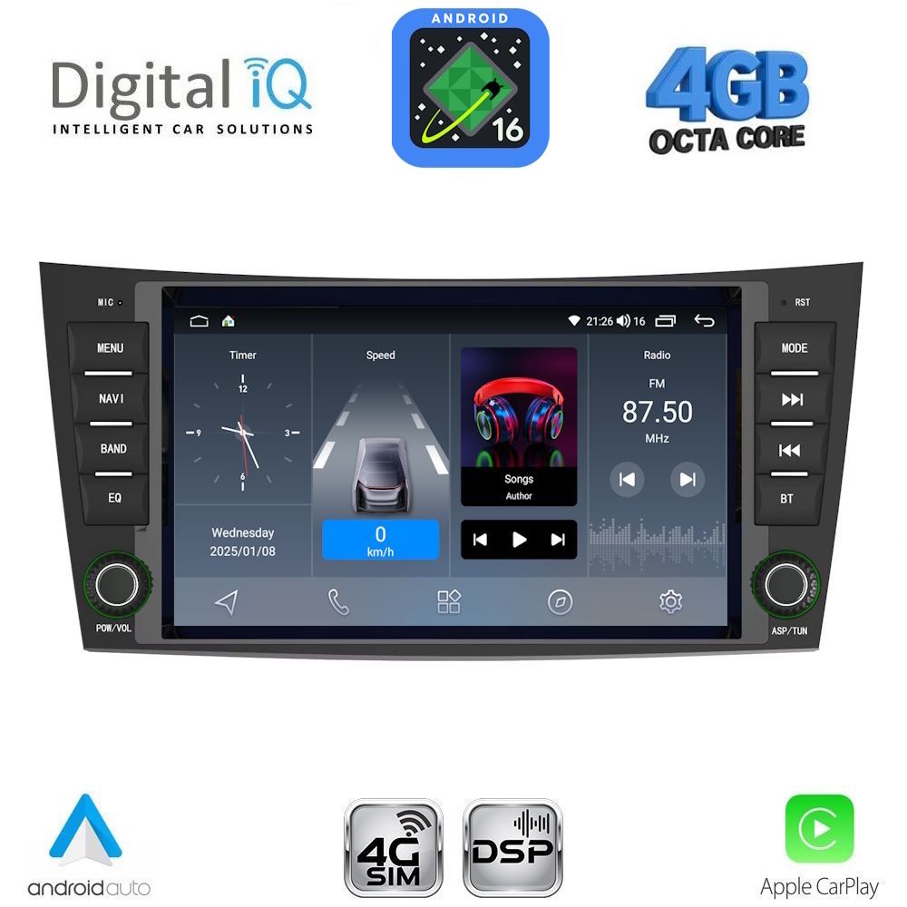 DIGITAL IQ BLG 490_CPA (8" DECK) MULTIMEDIA SYSTEM for MERCEDES E (W211) – CLS (W219) mod. 2003-2009 DIGITAL IQ BLG 490_CPA (8" DECK) MULTIMEDIA SYSTEM for MERCEDES E (W211) – CLS (W219) mod. 2003-2009