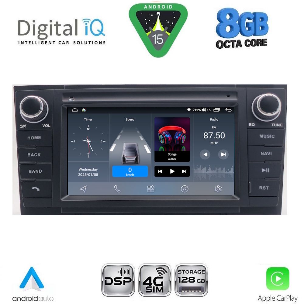 DIGITAL IQ BLM 509BL_CPA (7" DECK) MULTIMEDIA OEM for TOYOTA AVENSIS (T27) mod. 2009-2016 (BLACK) DIGITAL IQ BLM 509BL_CPA (7" DECK) MULTIMEDIA OEM for TOYOTA AVENSIS (T27) mod. 2009-2016 (BLACK)