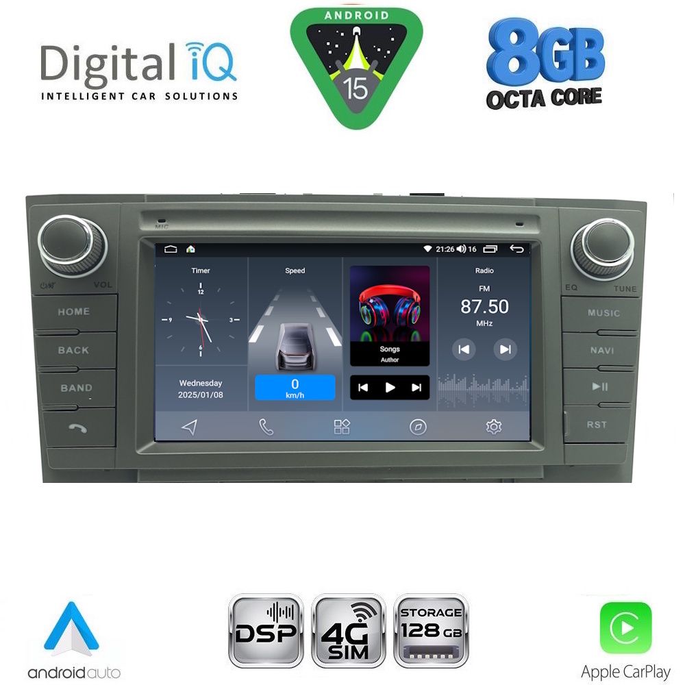 DIGITAL IQ BLM 509GR_CPA (7" DECK) MULTIMEDIA OEM for TOYOTA AVENSIS (T27) mod. 2009-2016 (GRAY)