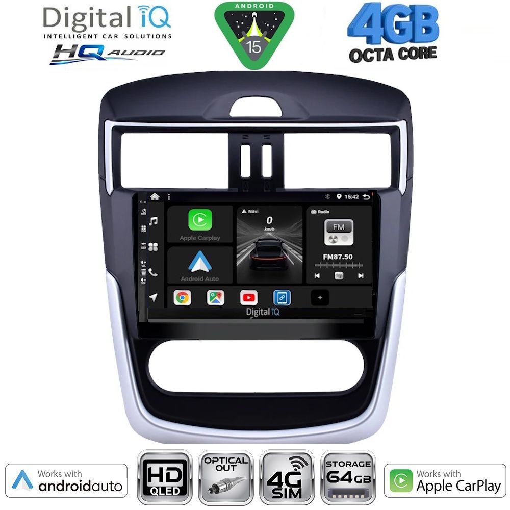 DIGITAL IQ BXK 19465CL_CPAA (10.1inc) MULTIMEDIA TABLET for NISSAN TIIDA mod. 2013-2023 with CLIMA