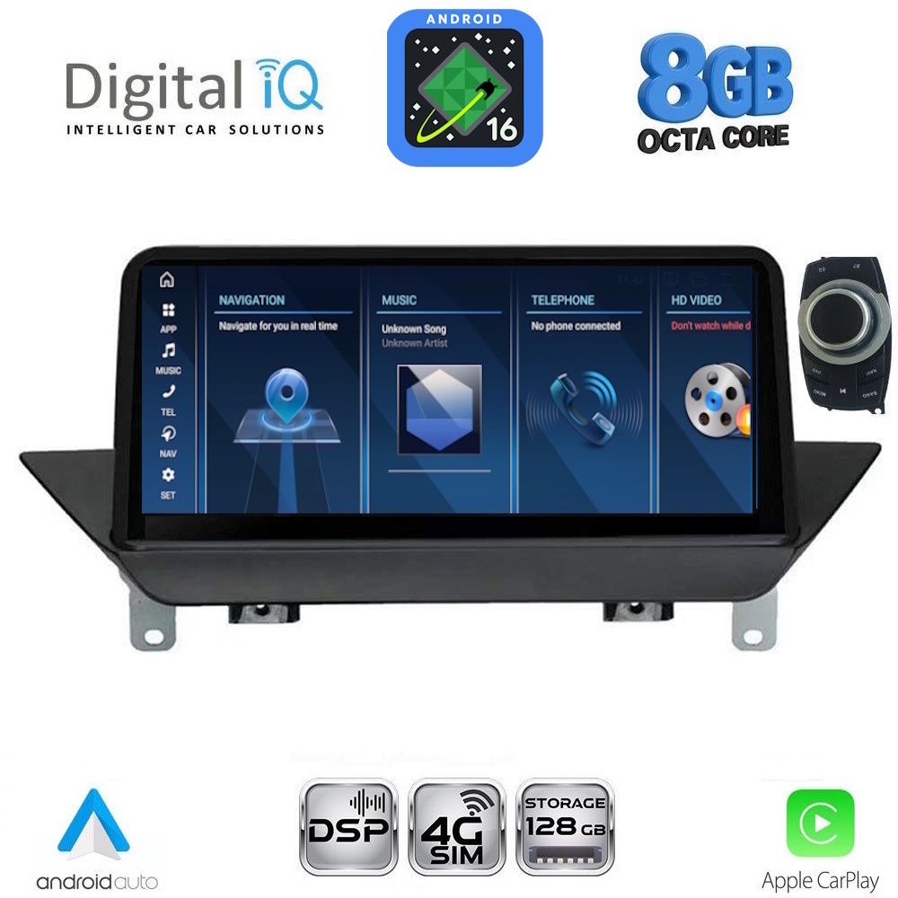 DIGITAL IQ TPG 16941_CPA (10.25'') (CIC) MULTIMEDIA SYSTEM for BMW X1 (E84) mod. 2009-2015 DIGITAL IQ TPG 16941_CPA (10.25'') (CIC) MULTIMEDIA SYSTEM for BMW X1 (E84) mod. 2009-2015
