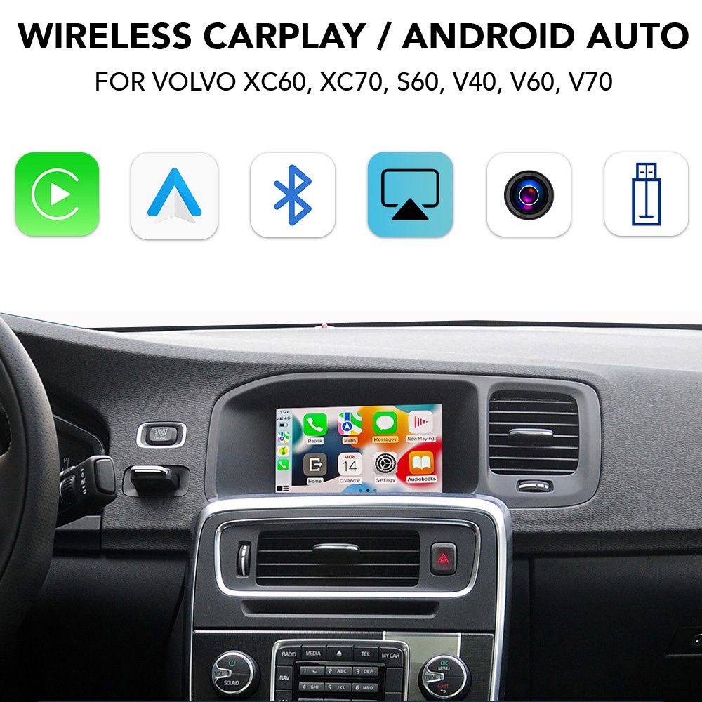 LENOVO LTP VLV 2540F CPAA (WIRELESS CARPLAY / ANDROID AUTO BOX for with 2 CAMERA IN VOLVO V – S – XC mod. 2015-2019)