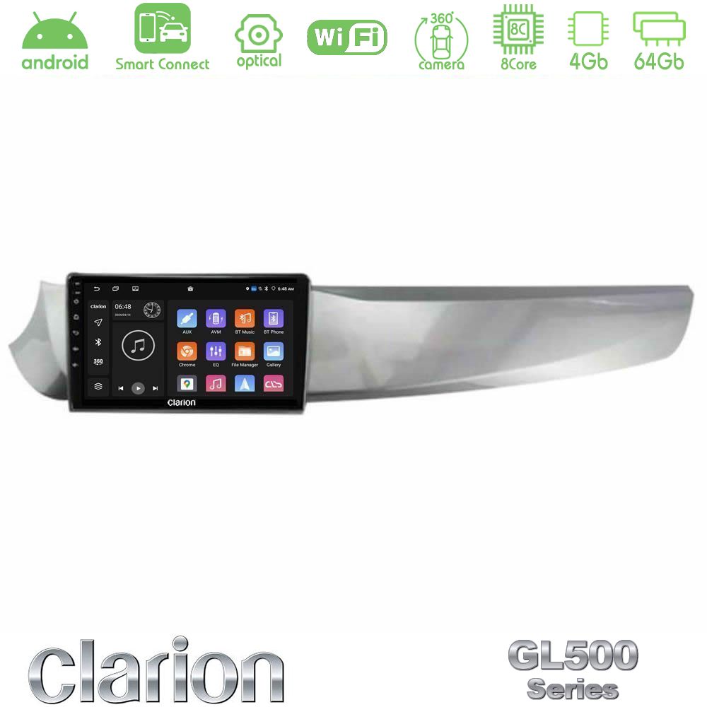 Clarion GL500 Series 8Core Android ClarionOS 4+64GB Alfa Romeo Giulietta 2010-2014 Navigation Multimedia Tablet 9"