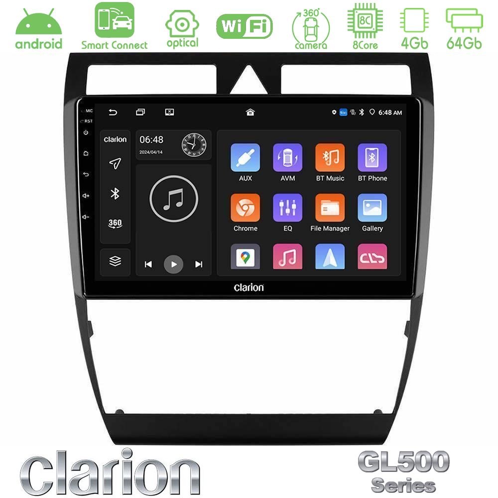 Clarion GL500 Series 8Core Android ClarionOS 4+64GB  Audi A6 (C5) 1997-2004 Navigation Multimedia Tablet 9"