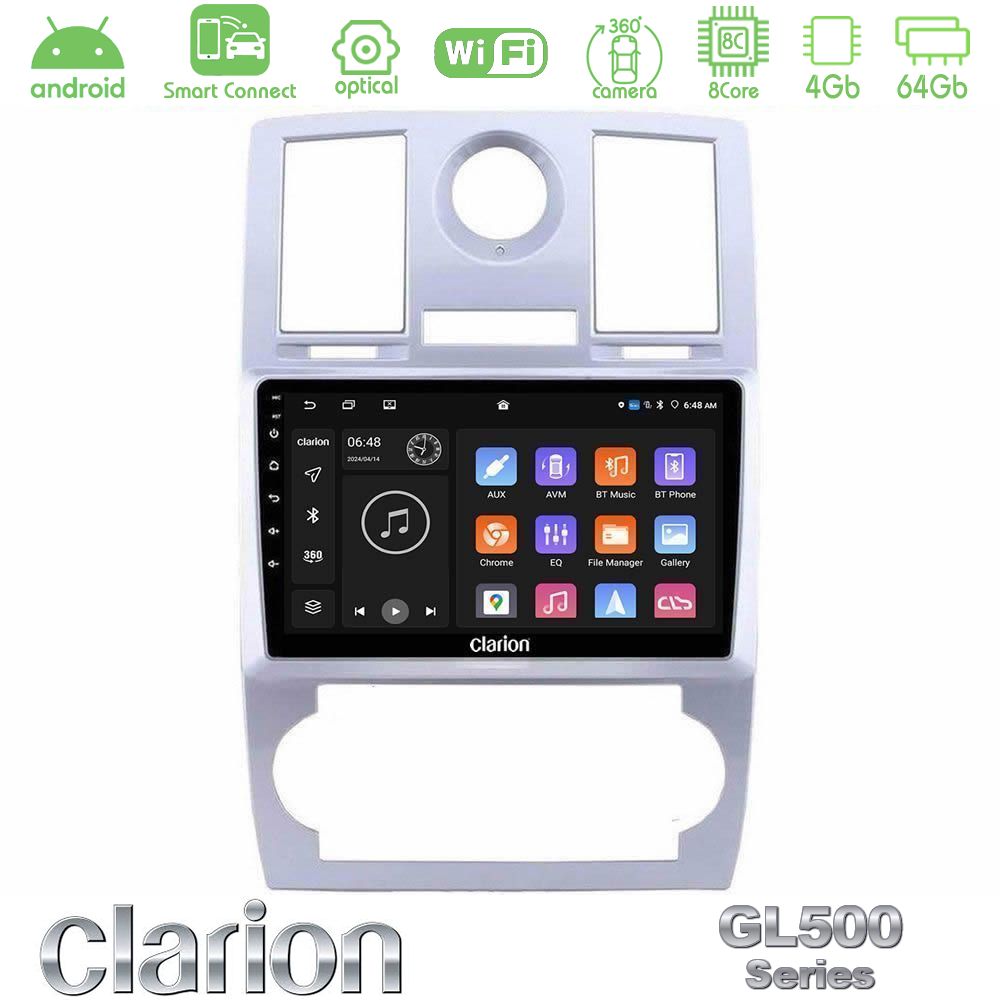 Clarion GL500 Series 8Core Android ClarionOS 4+64GB Chrysler 300C Navigation Multimedia Tablet 9"