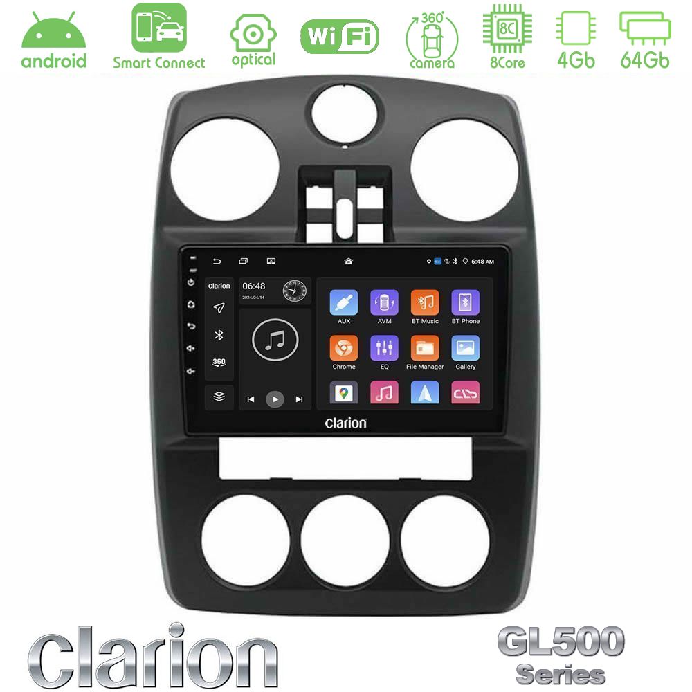 Clarion GL500 Series 8Core Android ClarionOS 4+64GB Chrysler PT-Cruiser 2000-2005 Navigation Multimedia Tablet 9"
