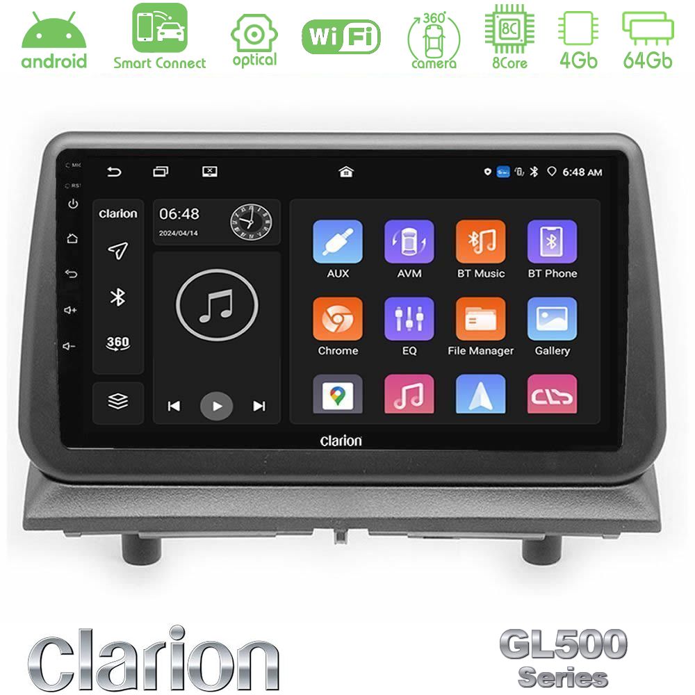 Clarion GL500 Series 8Core Android ClarionOS 4+64GB Dodge Nitro 2007-2011 Navigation Multimedia Tablet 9"