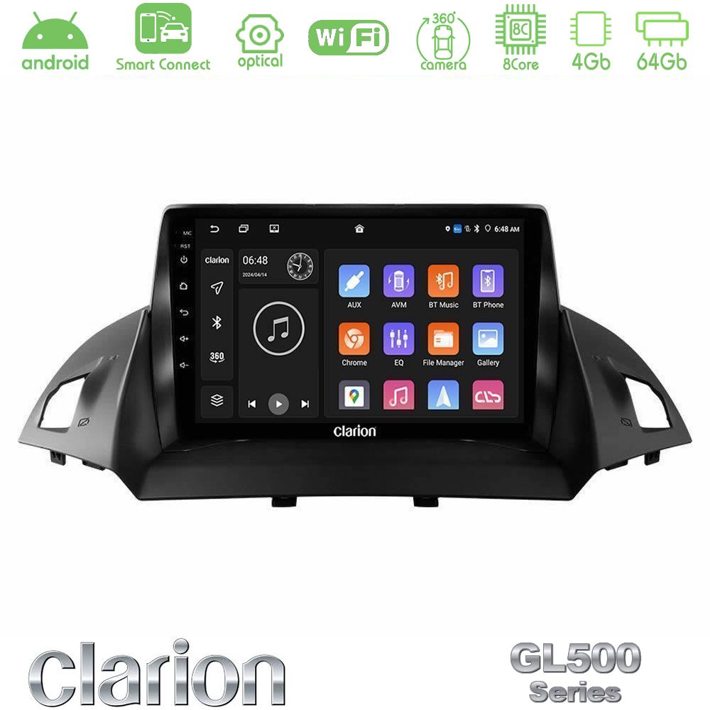Clarion GL500 Series 8Core Android ClarionOS 4+64GB Ford C-Max/Kuga Navigation Multimedia Tablet 9"