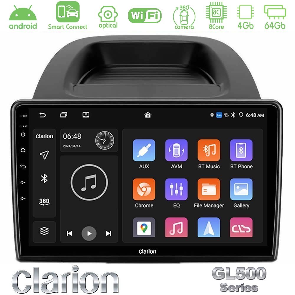 Clarion GL500 Series 8Core Android ClarionOS 4+64GB Ford Ecosport 2018-2020 Navigation Multimedia Tablet 10"