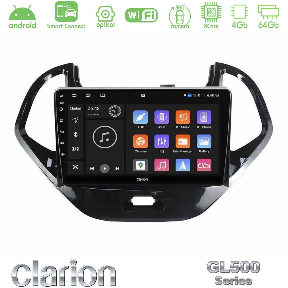 Clarion GL500 Series 8Core Android ClarionOS 4+64GB Ford KA 2016-2020 Navigation Multimedia Tablet 9"
