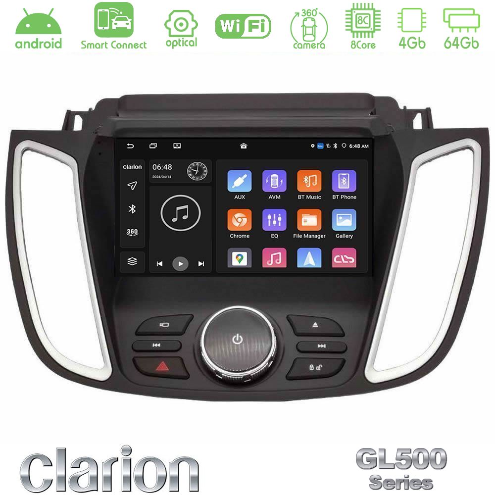 Clarion GL500 Series 8Core Android ClarionOS 4+64GB Ford Kuga/C-Max 2013-2019 Navigation Multimedia Tablet 9"