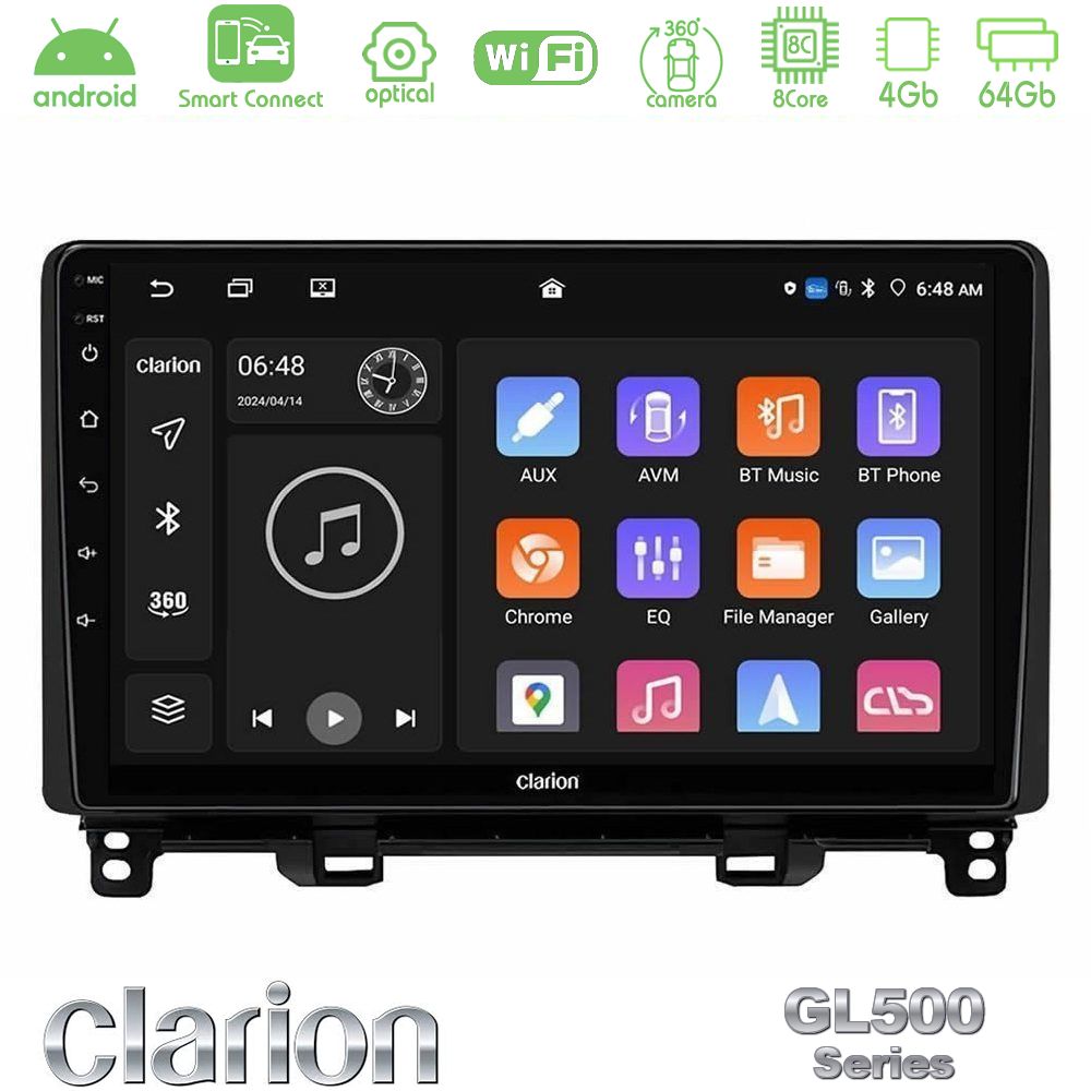 Clarion GL500 Series 8Core Android ClarionOS Honda Jazz RHD 2021-2025 Navigation Multimedia Tablet 10"