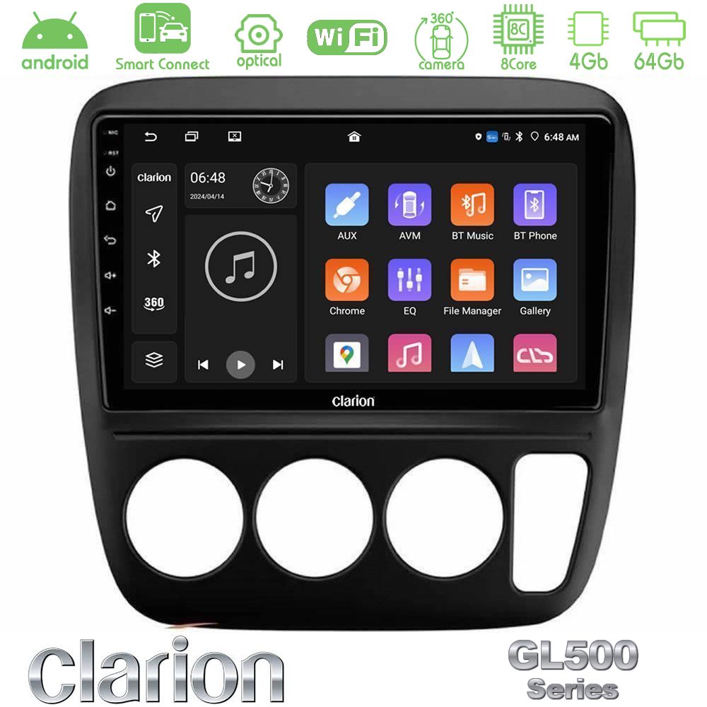 Clarion GL500 Series 8Core Android ClarionOS 4+64GB Honda CRV 1997-2001 Navigation Multimedia Tablet 9"