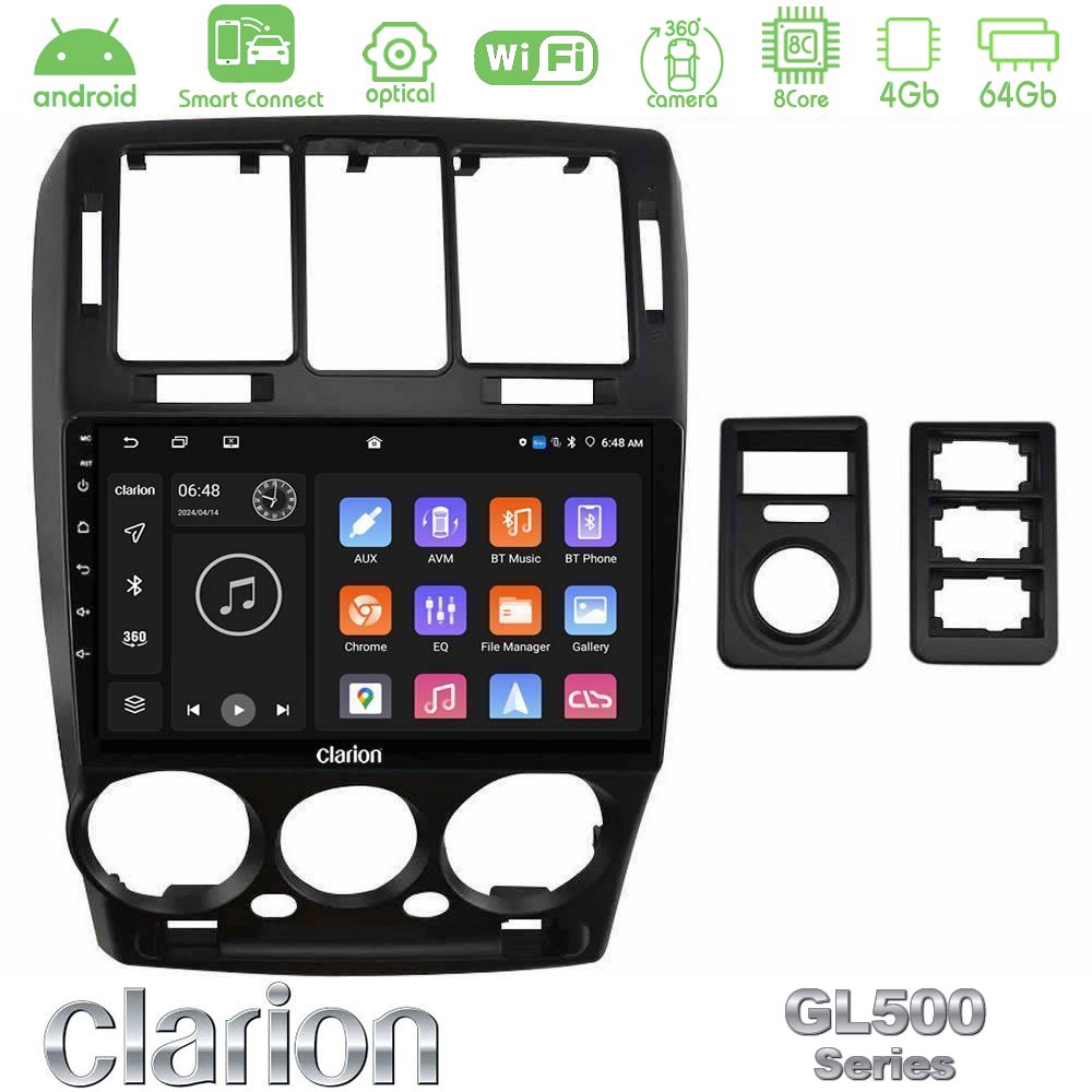 Clarion GL500 Series 8Core Android ClarionOS 4+64GB Hyundai Getz 2002-2009 Navigation Multimedia Tablet 9"