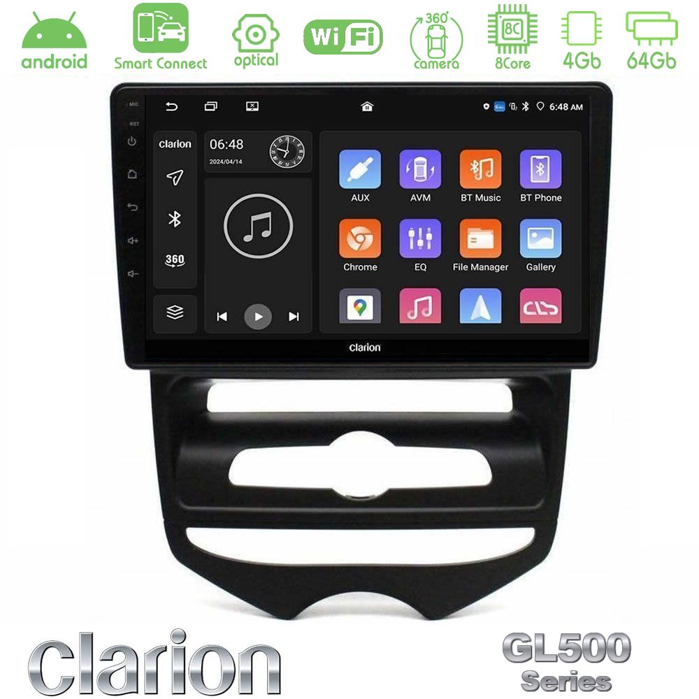 Clarion GL500 Series 8Core Android ClarionOS 4+64GB Hyundai ix20 2010-2020 (MANUAL A/C) Navigation Multimedia Tablet 10"