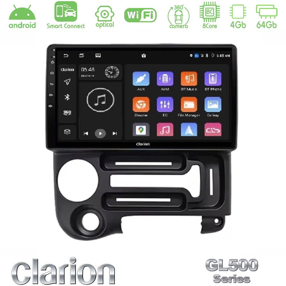 Clarion GL500 Series 8Core Android ClarionOS 4+64GB Hyundai Atos Navigation Multimedia Tablet 9″