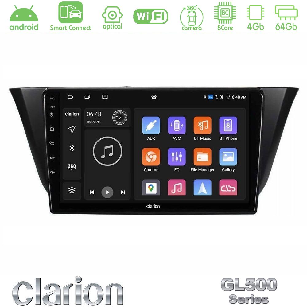 Clarion GL500 Series 8Core Android ClarionOS 4+64GB Iveco Daily 2014-2025 Navigation Multimedia Tablet 9"