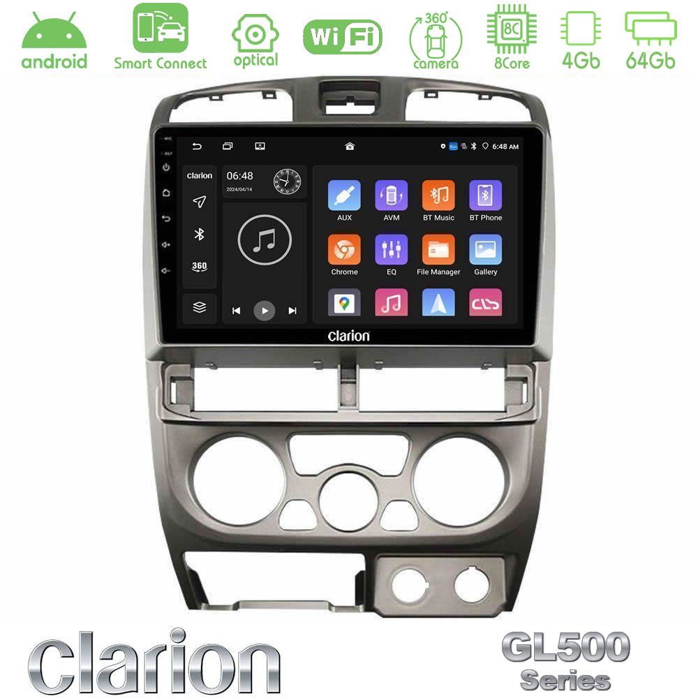Clarion GL500 Series 8Core Android ClarionOS 4+64GB Isuzu D-Max 2004-2006 Navigation Multimedia Tablet 9"