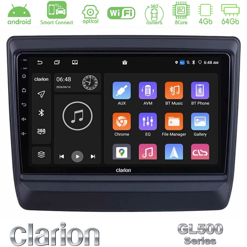 Clarion GL500 Series 8Core Android ClarionOS 4+64GB  Isuzu D-MAX 2020-2023 Navigation Multimedia Tablet 9"