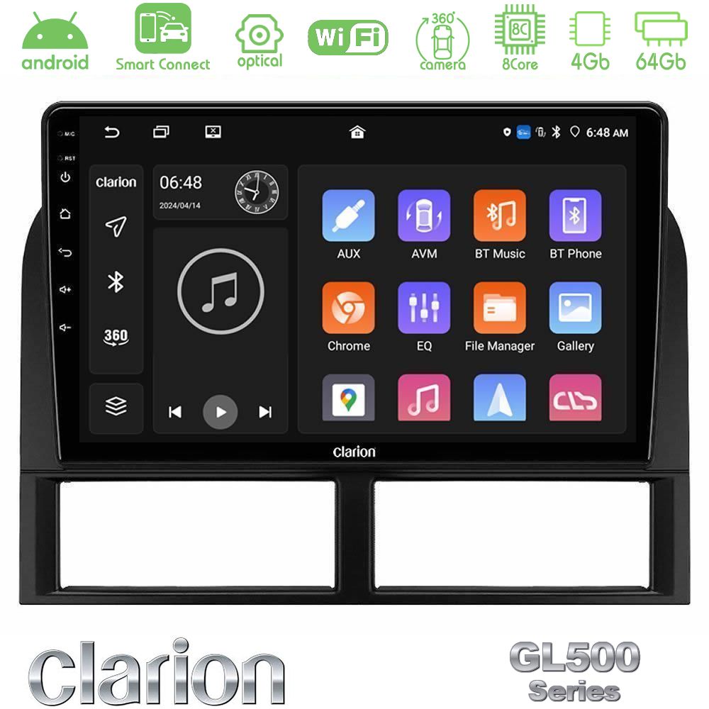 Clarion GL500 Series 8Core Android ClarionOS 4+64GB Jeep Grand Cherokee 1999-2004 Navigation Multimedia Tablet 9"