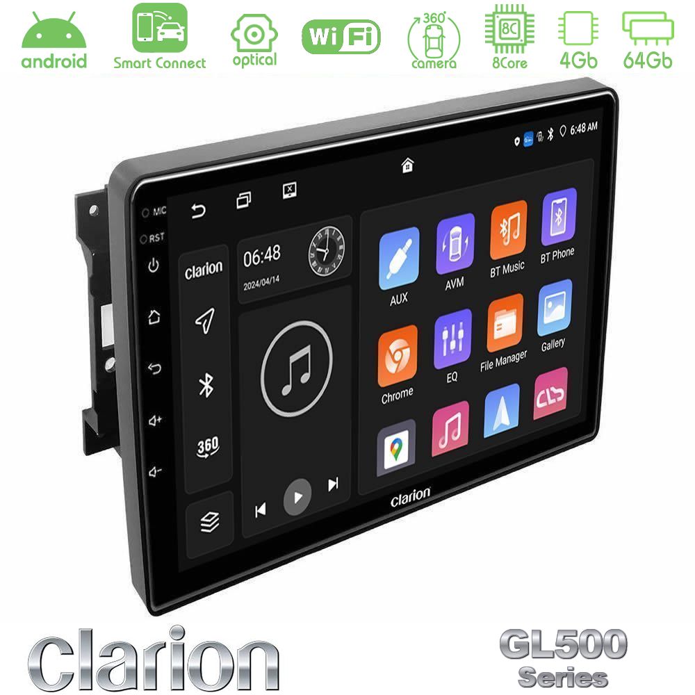 Clarion GL500 Series 8Core Android ClarionOS 4+64GB Chrysler / Dodge / Jeep Navigation Multimedia Tablet 10"