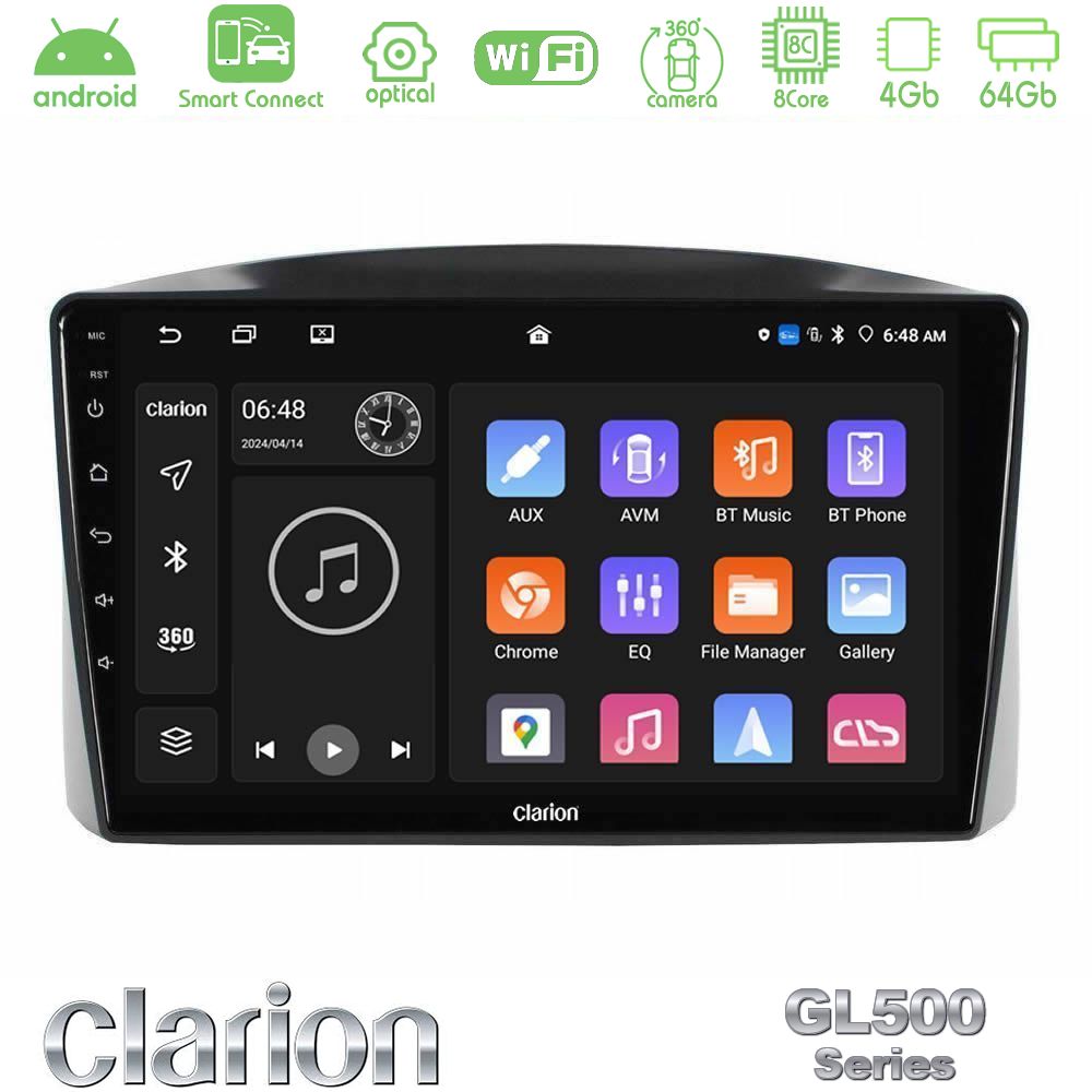 Clarion GL500 Series 8Core Android ClarionOS 4+64GB  Jeep Grand Cherokee 2005-2007 Navigation Multimedia Tablet 10"