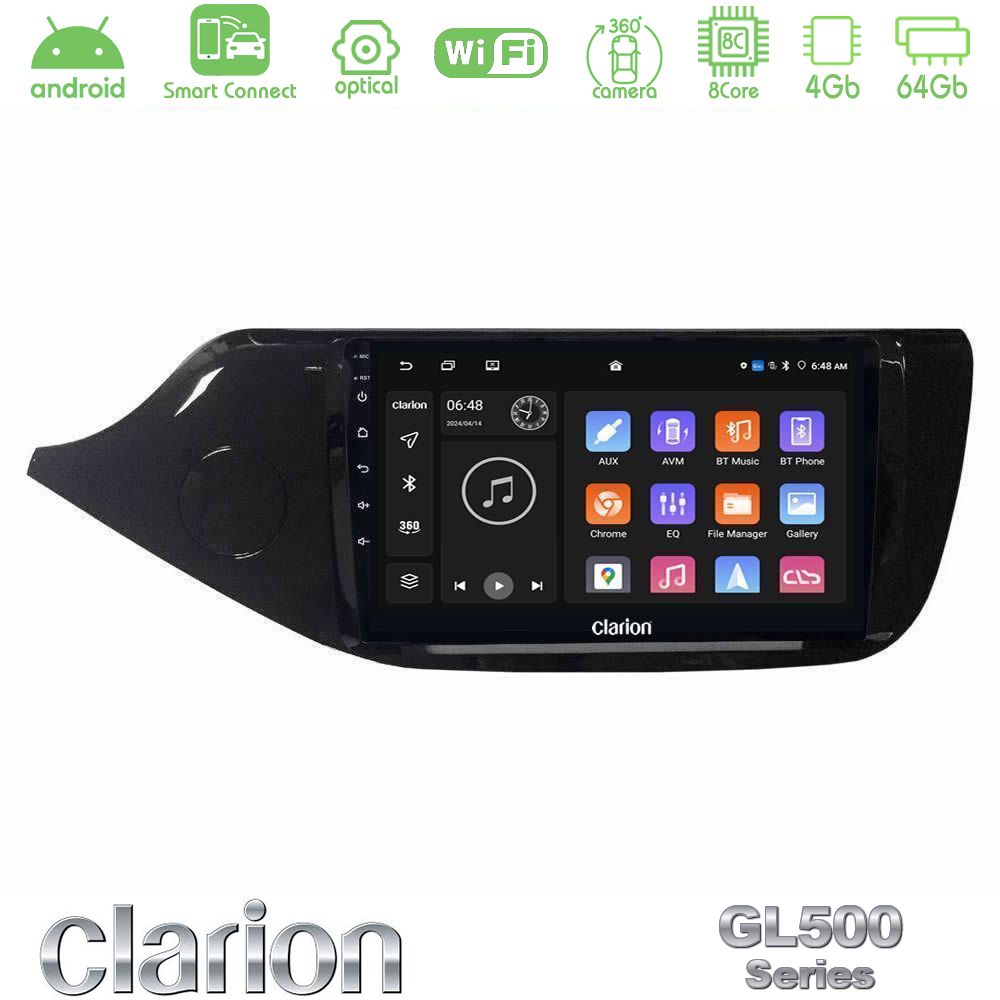 Clarion GL500 Series 8Core Android ClarionOS 4+64GB Kia Ceed 2013-2017 Navigation Multimedia Tablet 9"
