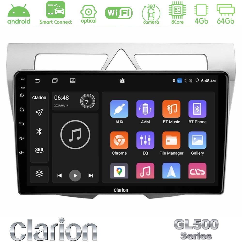 Clarion GL500 Series 8Core Android ClarionOS 4+64GB Kia Picanto Navigation Multimedia Tablet 9"