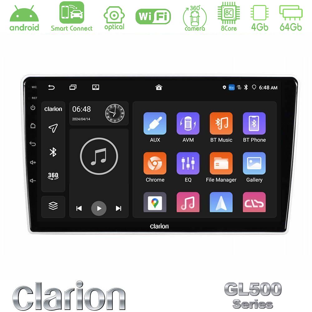 Clarion GL500 Series 8Core Android ClarionOS 4+64GB  Kia Sportage 2005-2008 Navigation Multimedia Tablet 9"