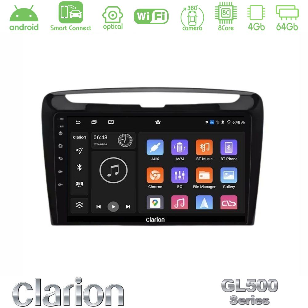Clarion GL500 Series 8Core Android ClarionOS 4+64GB Lancia Ypsilon 2011-2015 Navigation Multimedia Tablet 9"