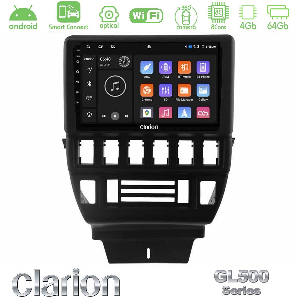 Clarion GL500 Series 8Core Android ClarionOS 4+64GB Lada Niva Navigation Multimedia Tablet 9"
