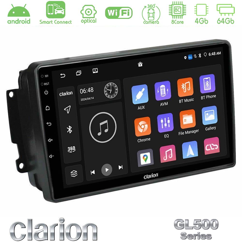 Clarion GL500 Series 8Core Android ClarionOS 4+64GB  Mercedes C/CLK/G Class (W203/W209) Navigation Multimedia Tablet 9"