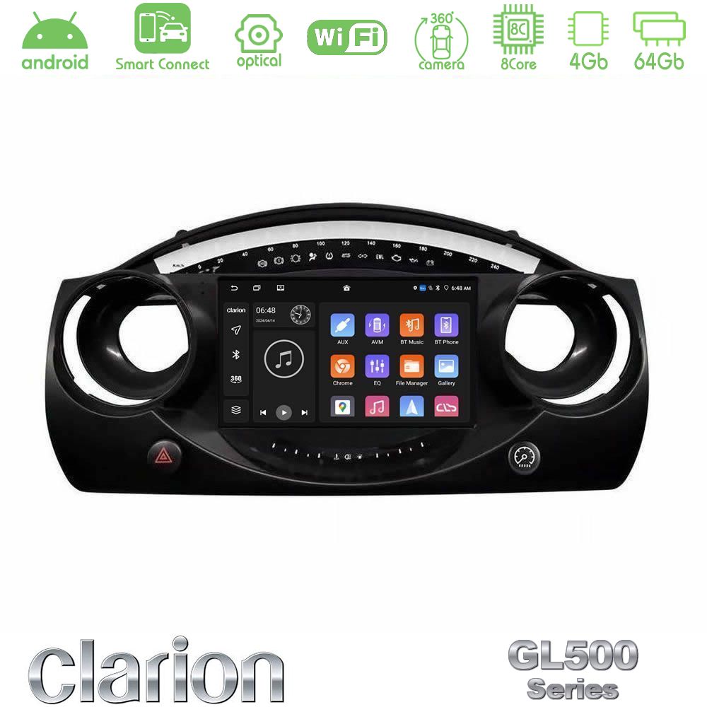 Clarion GL500 Series 8Core Android ClarionOS 4+64GB Mini Cooper R50 Navigation Multimedia Tablet 9"