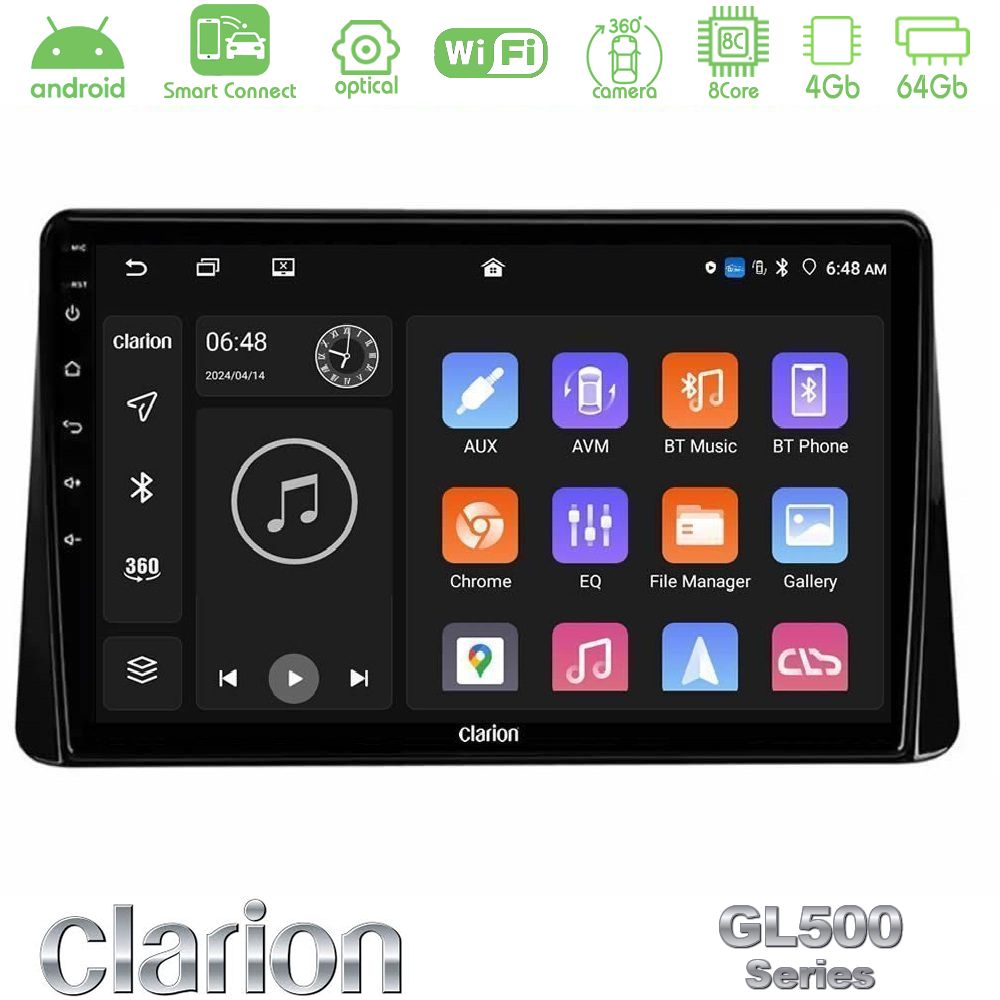 Clarion GL500 Series 8Core Android ClarionOS 4+64GB Mitsubishi Eclipse Cross 2018-2023 Navigation Multimedia Tablet 10"