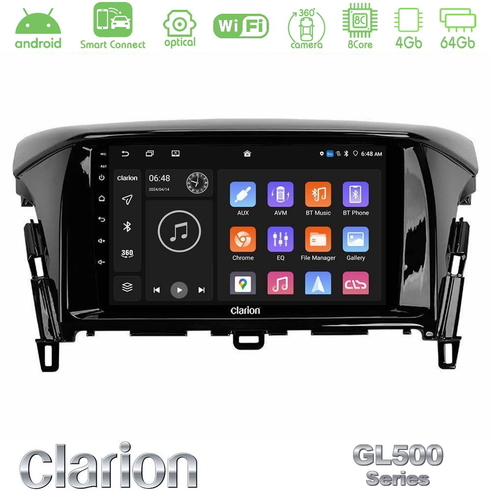 Clarion GL500 Series 8Core Android ClarionOS 4+64GB Mitsubishi Eclipse Cross 2018-2023 Navigation Multimedia Tablet 9"