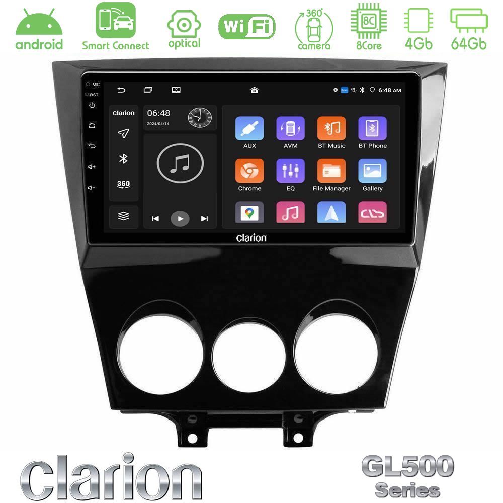 Clarion GL500 Series 8Core Android ClarionOS 4+64GB Mazda RX8 2008-2012 Navigation Multimedia Tablet 9"