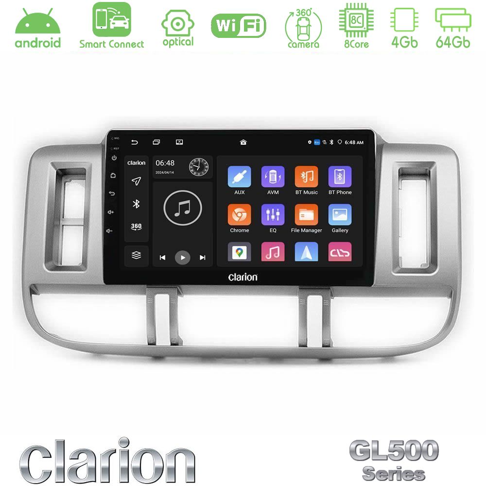 Clarion GL500 Series 8Core Android ClarionOS 4+64GB Nissan X-Trail (T30) 2000-2003 Navigation Multimedia Tablet 9"