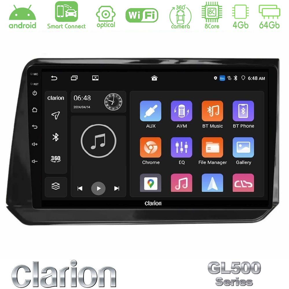 Clarion GL500 Series 8Core Android ClarionOS 4+64GB Nissan Note 2021-2026 RHD Navigation Multimedia Tablet 10"