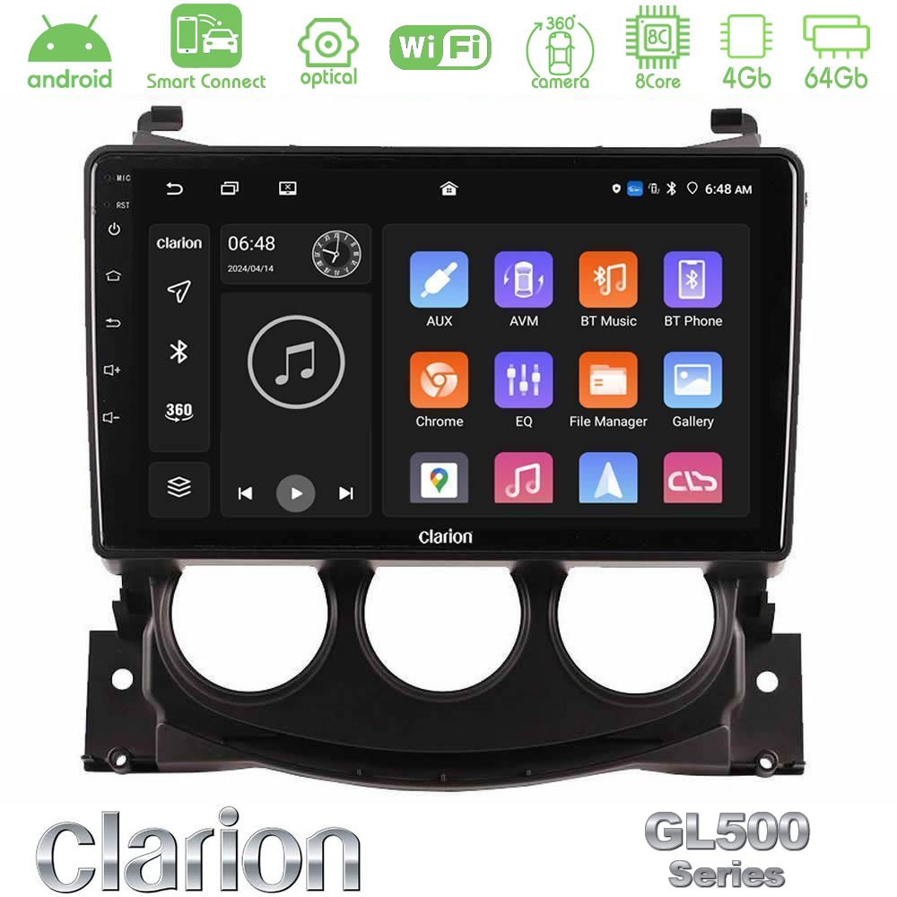 Clarion GL500 Series 8Core Android ClarionOS 4+64GB Nissan 370Z 2009-2013 Navigation Multimedia Tablet 9"