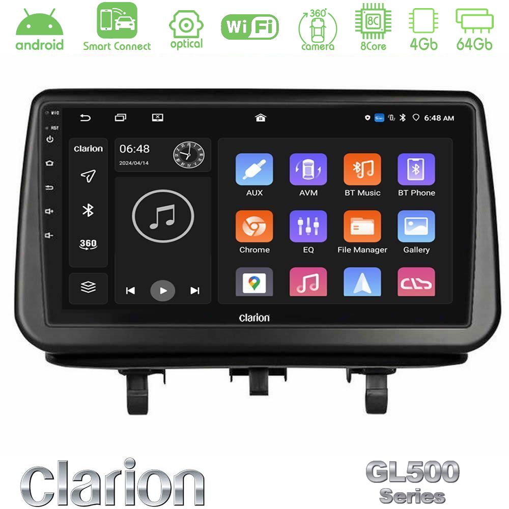 Clarion GL500 Series 8Core Android ClarionOS 4+64GB Opel Meriva B 2010-2017 Navigation Multimedia Tablet 9"