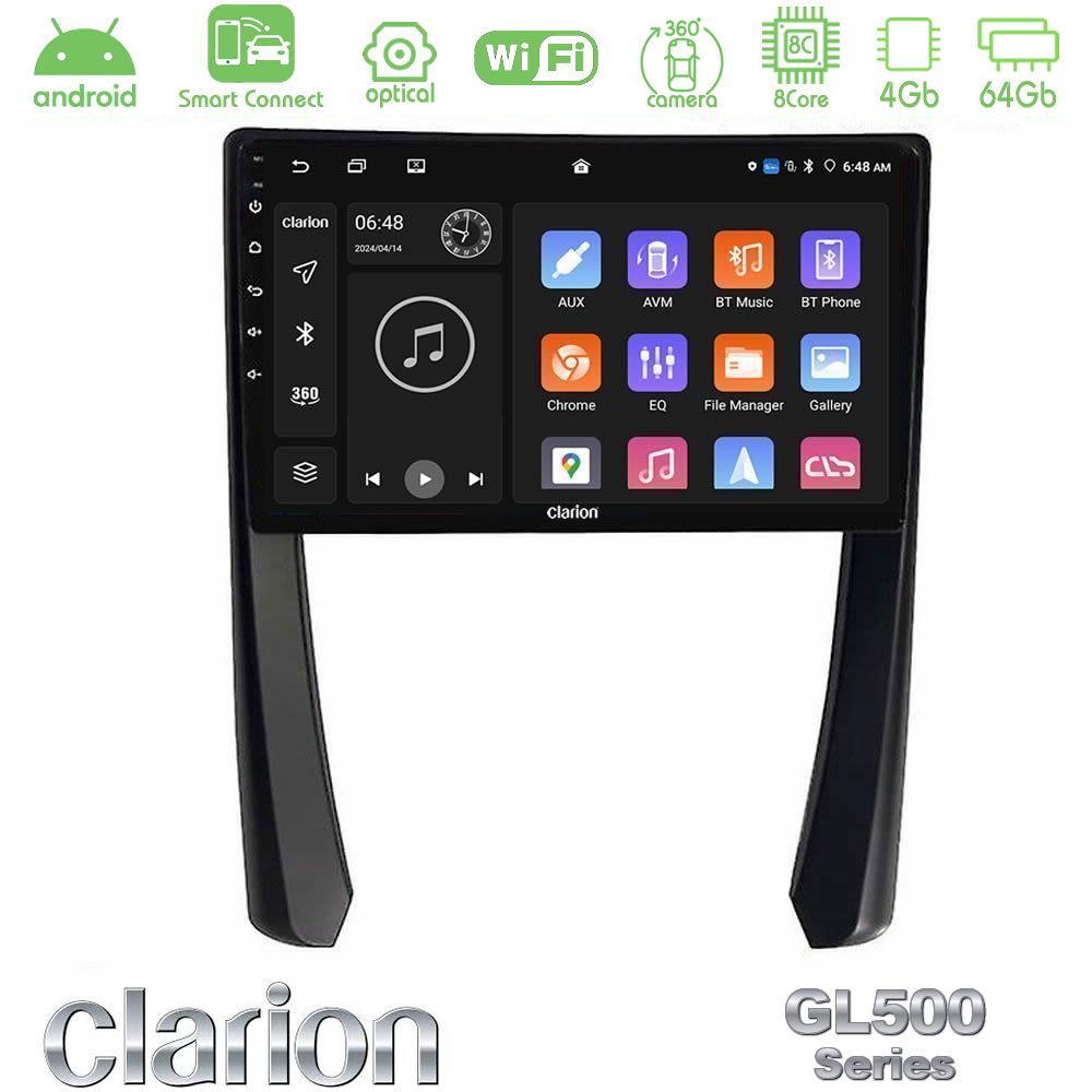 Clarion GL500 Series 8Core Android ClarionOS 4+64GB Porsche 911/Cayman/Boxster Navigation Multimedia Tablet 9"