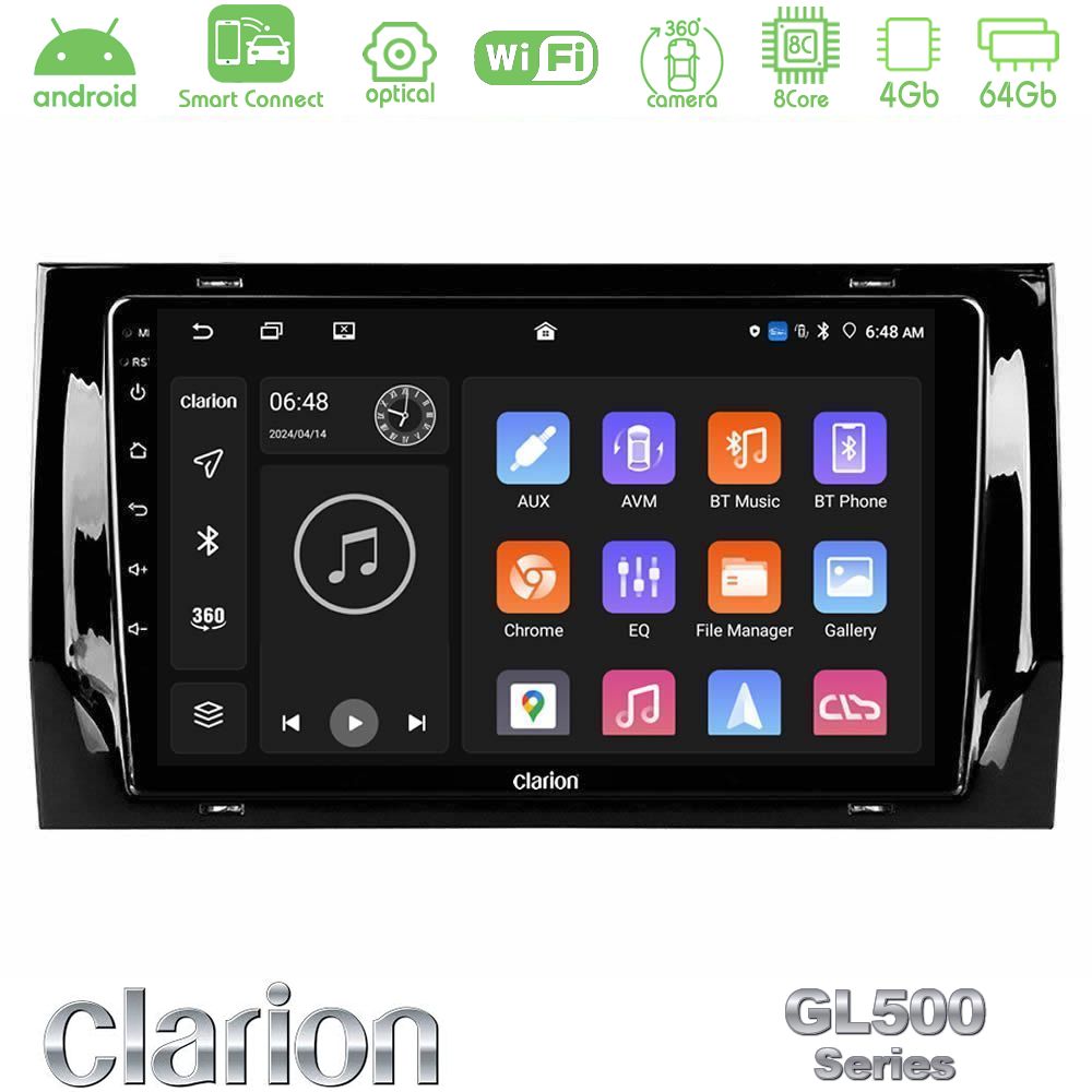 Clarion GL500 Series 8Core Android ClarionOS 4+64GB Skoda Kodiaq 2017-> Navigation Multimedia Tablet 10"