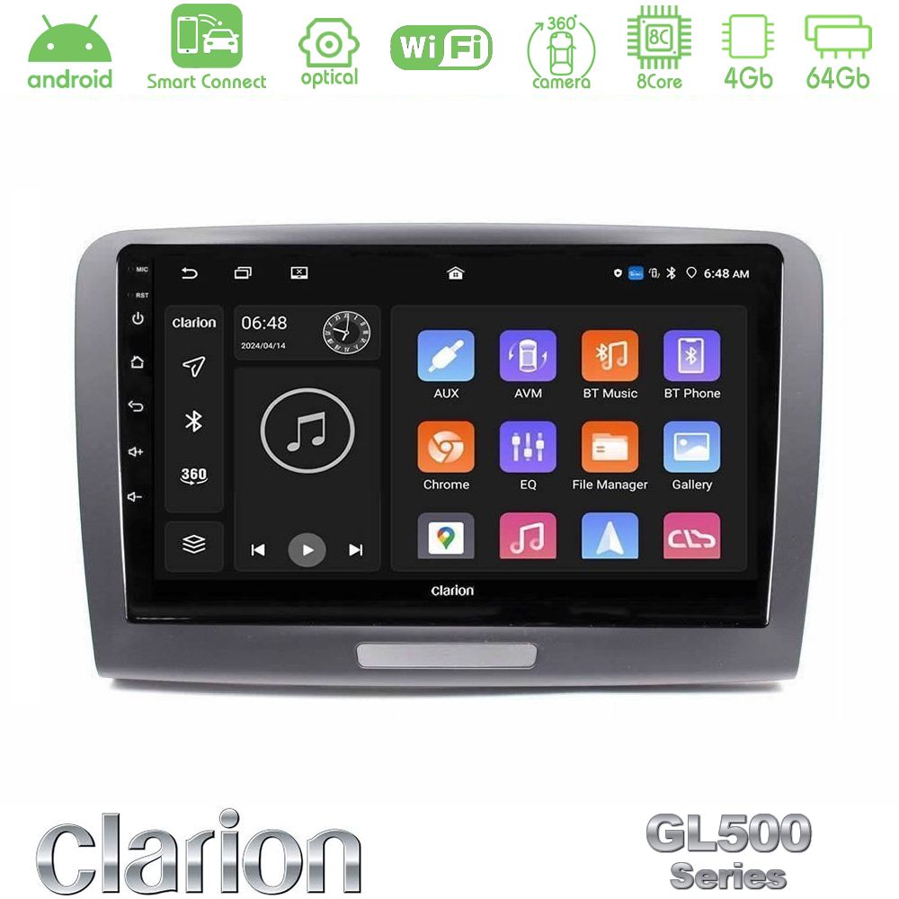 Clarion GL500 Series 8Core Android ClarionOS 4+64GB Skoda Superb 2008-2015 Navigation Multimedia Tablet 9"