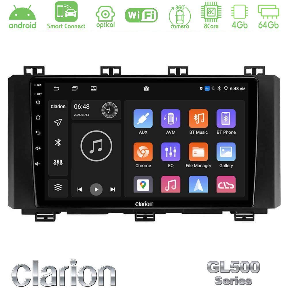 Clarion GL500 Series 8Core Android ClarionOS 4+64GB Seat Ateca 2017-2021 Navigation Multimedia Tablet 9"